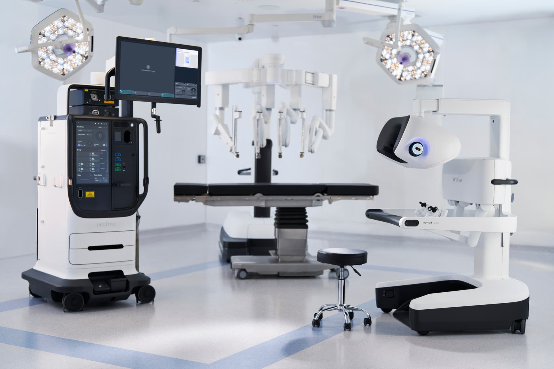 Système de chirurgie robot-assistée installé au bloc opératoire