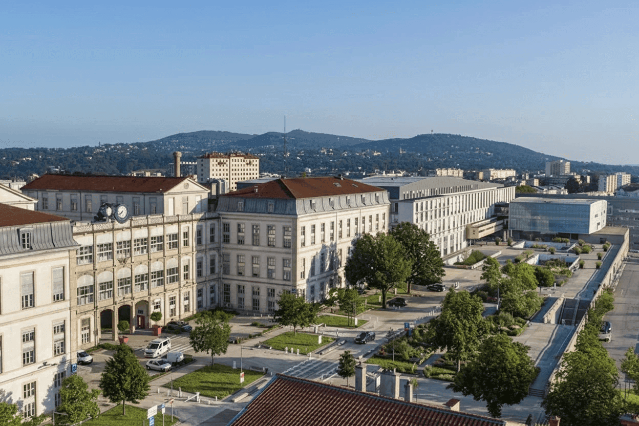 Vue de l’Hôpital de la Croix-Rousse à Lyon